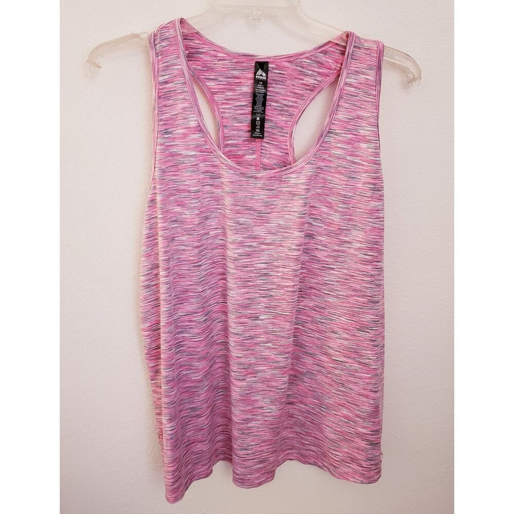 RBX Heather Pink/Grey Razor Back Athletic Tank Top Size 3X EUC